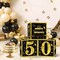 3pcs 50th Birthday Decorations Boxes for Men Women, Black Gold Happy 50 Birthday Balloons Boxes Party Supplies, 50 Year Old Bday Theme Cardboard Box